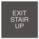 "Exit Stair Up" Egress Sign - CA Compliant