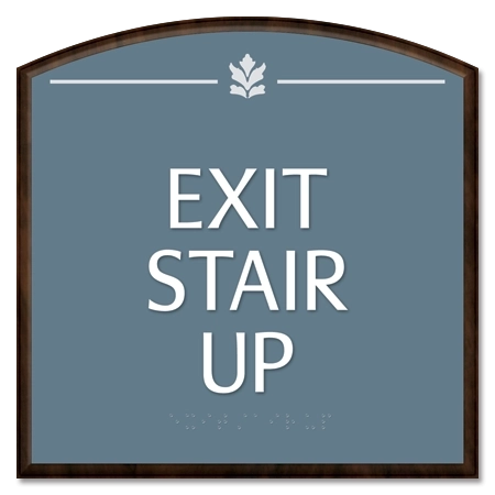 "Exit Stair Up" Egress Sign - CA Compliant