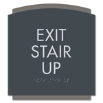 "Exit Stair Up" Egress Sign - CA Compliant