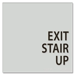 "Exit Stair Up" Egress Sign - CA Compliant