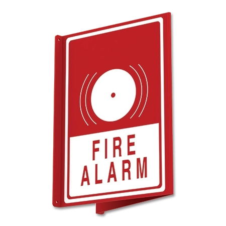 "Fire Alarm" Sign w/Symbol - Overhead Sign