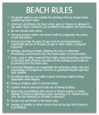 Illinois Beach Rules Sign