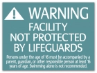 Illinois No Lifeguard Sign