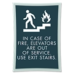 In Case of Fire, Elevators Are Out of Service... w/No Braille