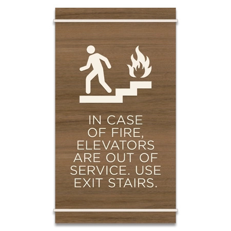 In Case of Fire, Elevators Are Out of Service... w/No Braille
