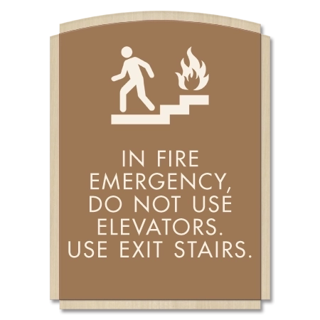 In Fire Emergency, Do Not Use Elevator... w/ No Braille