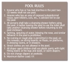 Indiana Pool Rules Sign