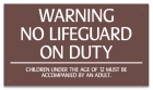 Iowa No Lifeguard On Duty Sign