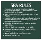 Iowa Spa Rules Sign