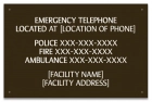 ISPSC Pool Emergency Phone Sign