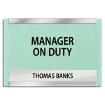 Manager on Duty Sign w/ Nameplate