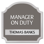 Manager on Duty Sign w/ Nameplate