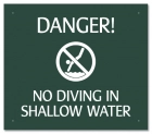 Maryland No Diving Shallow Water Sign