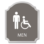 Men Sign w/Male & ISA Symbols