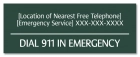 Minnesota Emergency 911 Pool Sign