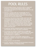 Minnesota Pool Rules Sign