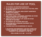 Mobile County, Alabama Pool Rules Sign
