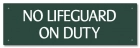 Montana No Lifeguard On Duty Sign