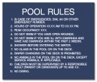 Montgomery County, Alabama Pool Rules and Regulations Sign