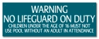 Nebraska No Lifeguard Sign