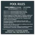 New York City Pool Rules Sign