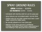 New York City Spray Ground Rules Sign