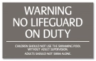 North Carolina No Lifeguard On Duty Sign
