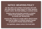 'Notice: Weapons Policy' Sign - FL Compliant - Celtec Version