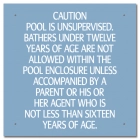 Ontario Canada Unsupervised Pool 2 Sign