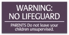 Oregon No Wading Pool Lifeguard Sign
