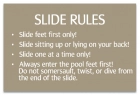 Oregon Waterpark Slide Rules Sign
