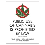 Public Use Of Cannabis Sign w/Symbol