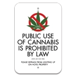 Public Use Of Cannabis Sign w/Symbol