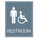 Restroom Sign w/Male & ISA Symbols