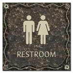 Restroom Sign w/ Unisex Symbols