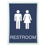 Restroom Sign w/ Unisex Symbols