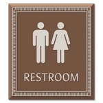 Restroom Sign w/ Unisex Symbols