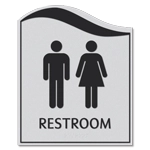 Restroom Sign w/ Unisex Symbols