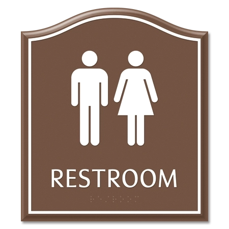 Restroom Sign w/ Unisex Symbols
