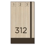 Room Number Sign with Symbols