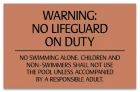 South Dakota No Lifeguard Pool Sign