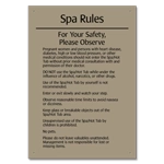 Spa Rules Sign