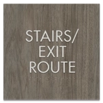 "Stairs/Exit Route" Egress Sign - CA Compliant