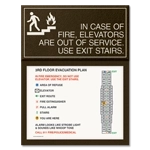 Standard Elevator Evacuation Plans - CA Compliant