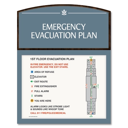 Standard Entrance Evacuation Plans - CA Compliant