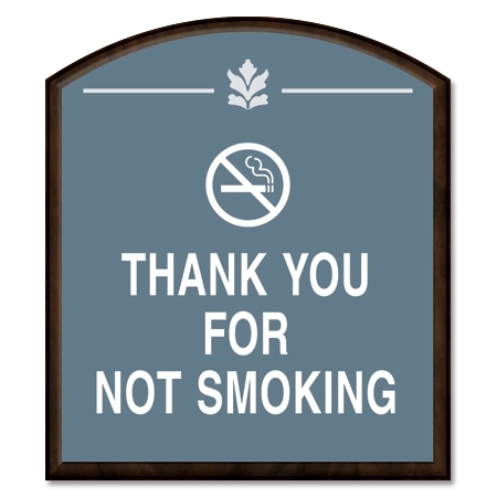 thumbnail image 2 of Hotel/Motel 'No Smoking' Plastic Stand-Up Room Signs - 4" X 5" Floor Signs, 6 Per Pack (White With Red/Black Print) 2 of 13