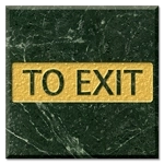 "To Exit" Egress Sign - CA Compliant