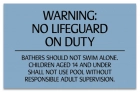 Utah No Lifeguard Pool Sign