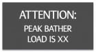 Utah Peak Bather Load Pool Sign