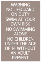 Virginia No Lifeguard Sign